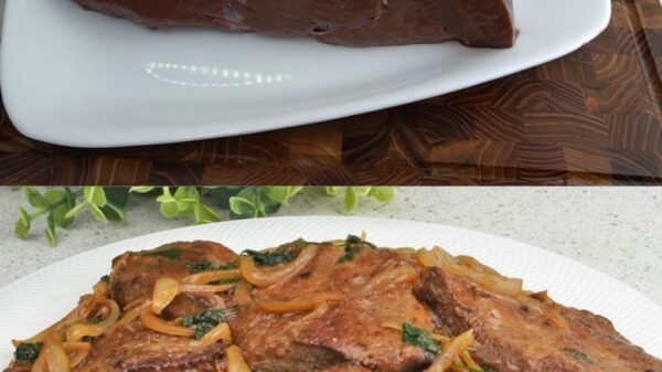 Sizzling Beef Liver with Caramelized Onions and Crispy Potatoes: A Hearty Delight