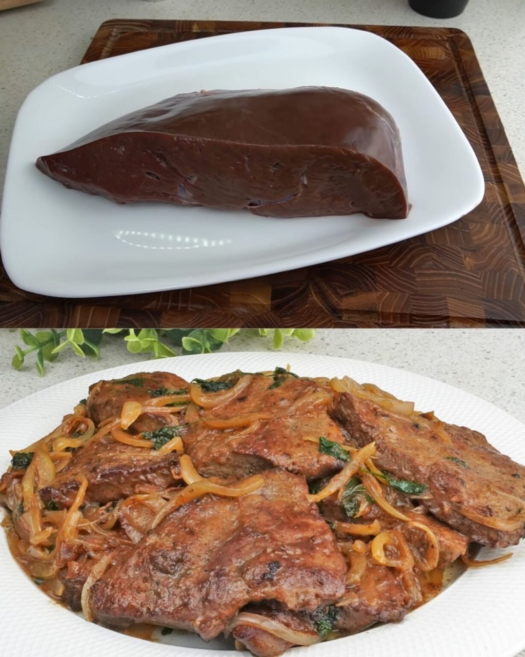 Sizzling Beef Liver with Caramelized Onions and Crispy Potatoes: A Hearty Delight