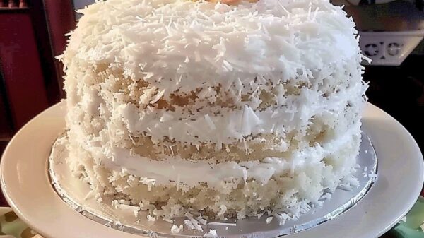 Decadent Old-Fashioned Coconut Cake with Pineapple Filling