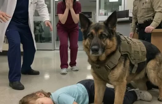 A Military Dog Walked into the ER Carrying a Dying Child, and What We Found Changed Everything