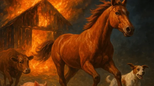 Heroic Horse Saves Animals from Nighttime Barn Fire in True Story