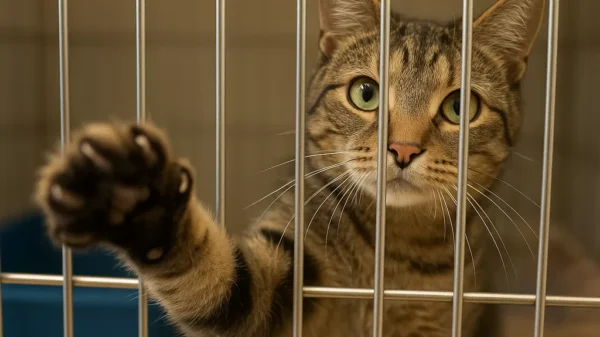 Shelter Cat Reaches Out to Passersby, Saved by One Woman’s Notice