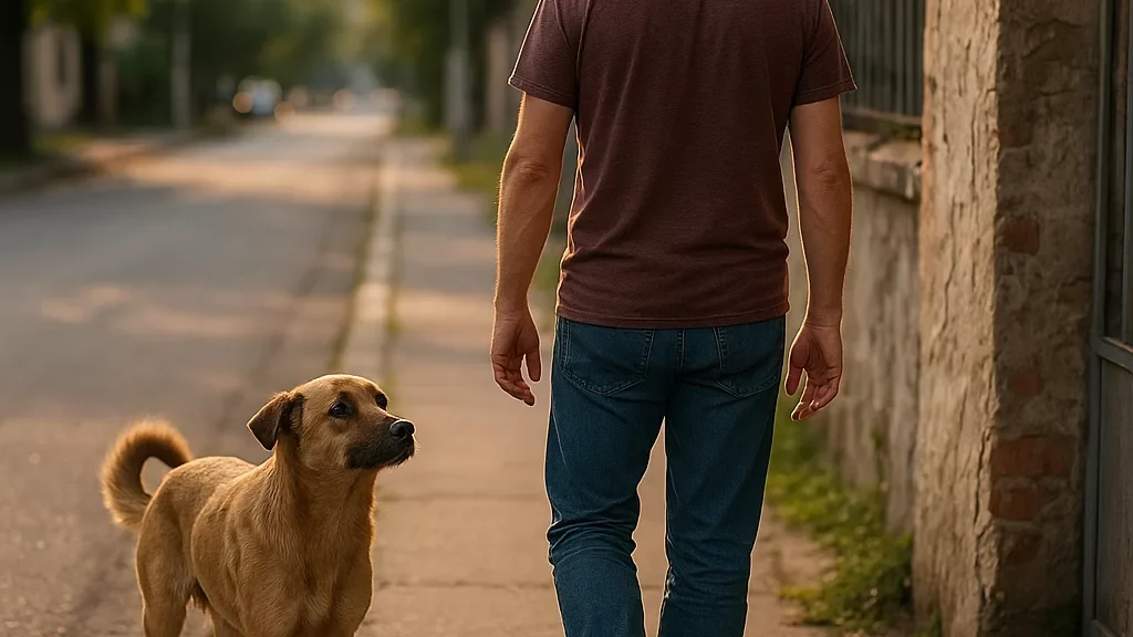Stray Dog Follows Man Home Daily: Heartbreaking Reason Revealed