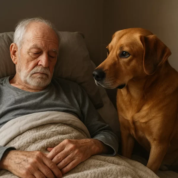 Dog Refuses to Leave Elderly Man’s Side for Days—Heartbreaking Reason Revealed