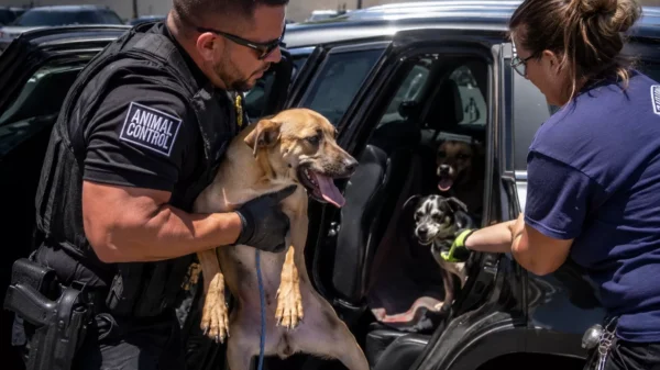 Five Dogs Were Trapped in a Hot Car. An Animal Control Officer Smashed the Window Before It Was Too Late