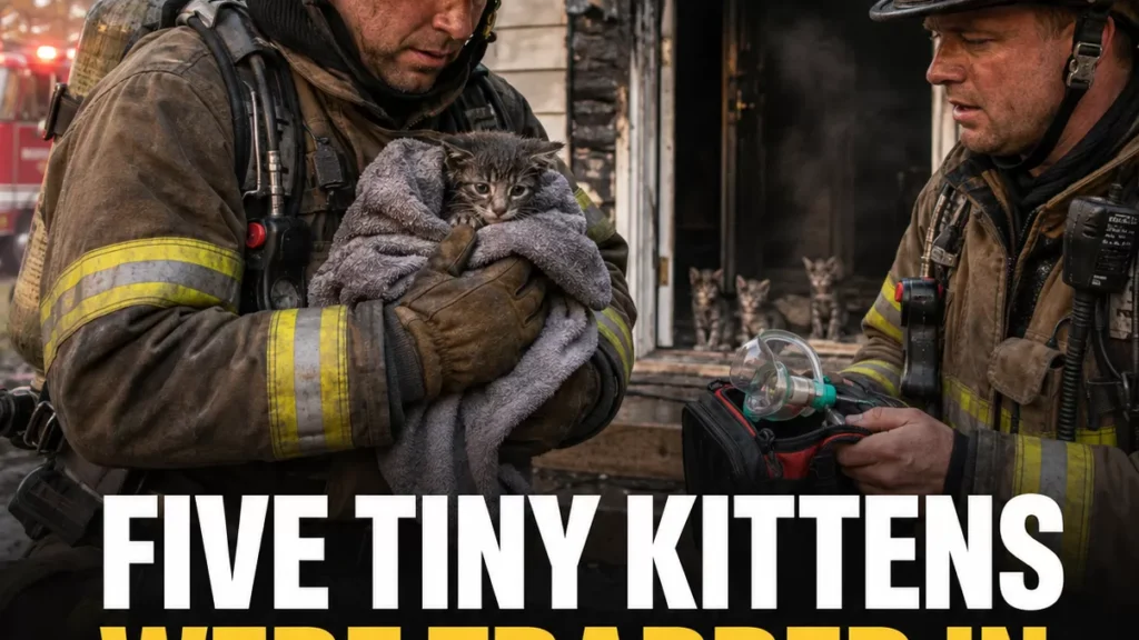 Five Tiny Kittens Were Trapped in a Burning Home. Firefighters Found Them in Time