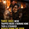 Their Home Was Burning With Three Dogs Trapped Inside. Then a Stranger Kicked Down the Door