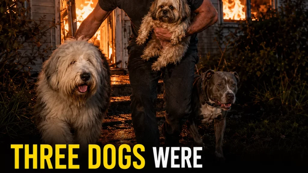 Their Home Was Burning With Three Dogs Trapped Inside. Then a Stranger Kicked Down the Door